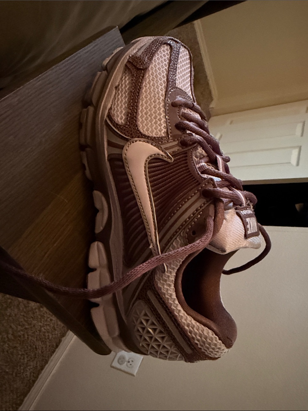 Nike Women's Athletic Shoe in Pink and Brown
